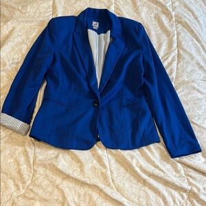 Blue Blazer with Striped Lining